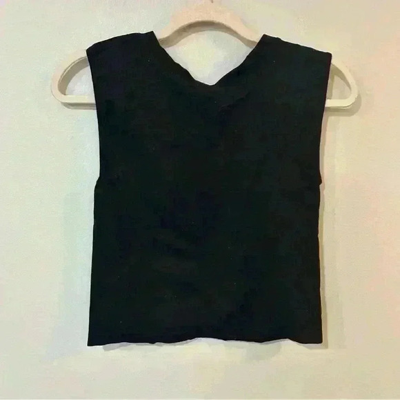 Free People Intimately Black Sleeveless Cropped Tank Top Women’s Size Medium - Picture 3 of 3
